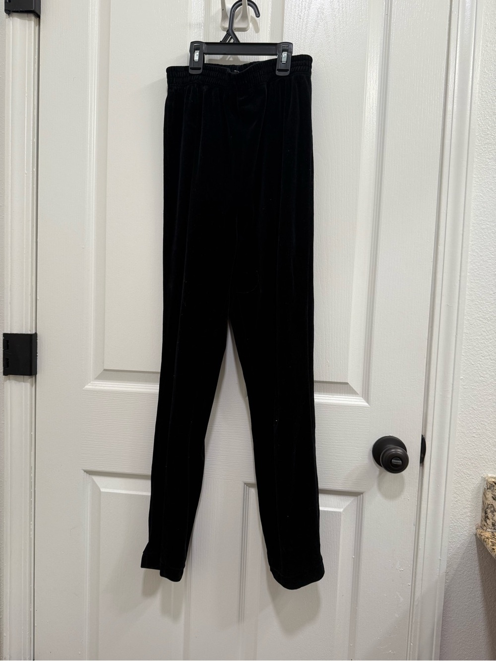 Classic Women's Black Velvet Jogger Pants
